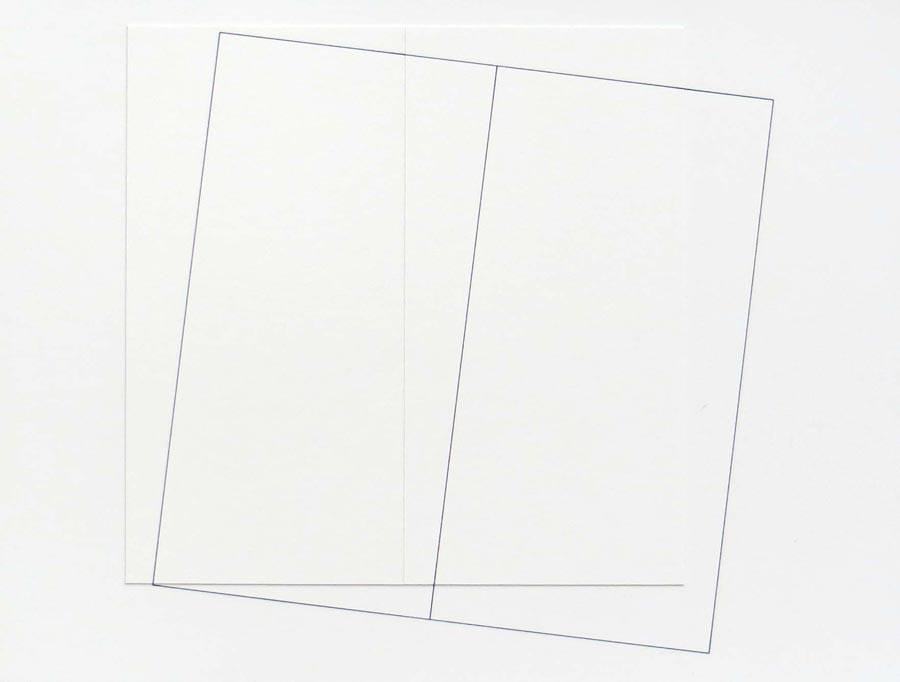 Ray Malone - Verlagerung 1, 2014. Tusche und Papier auf Papier, 31 x 41 cm