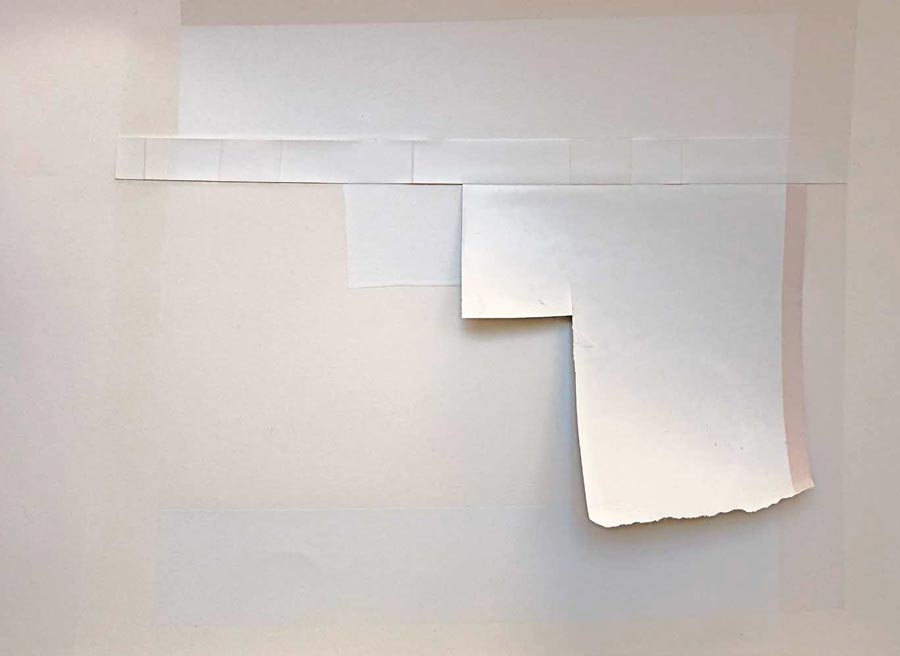 Astrid Schindler - kein Titel, 2010. Siebdruck/Collage, 53 x 39 cm
