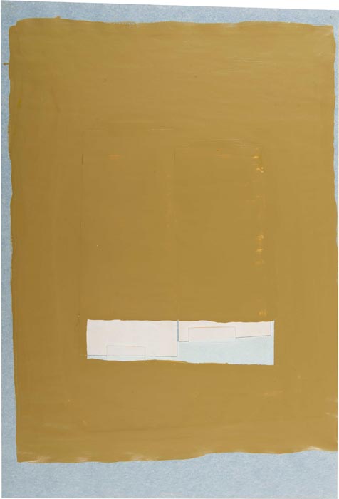 Astrid Schindler - kein Titel, 2012. Acryllack / Collage, 45 x 60 cm