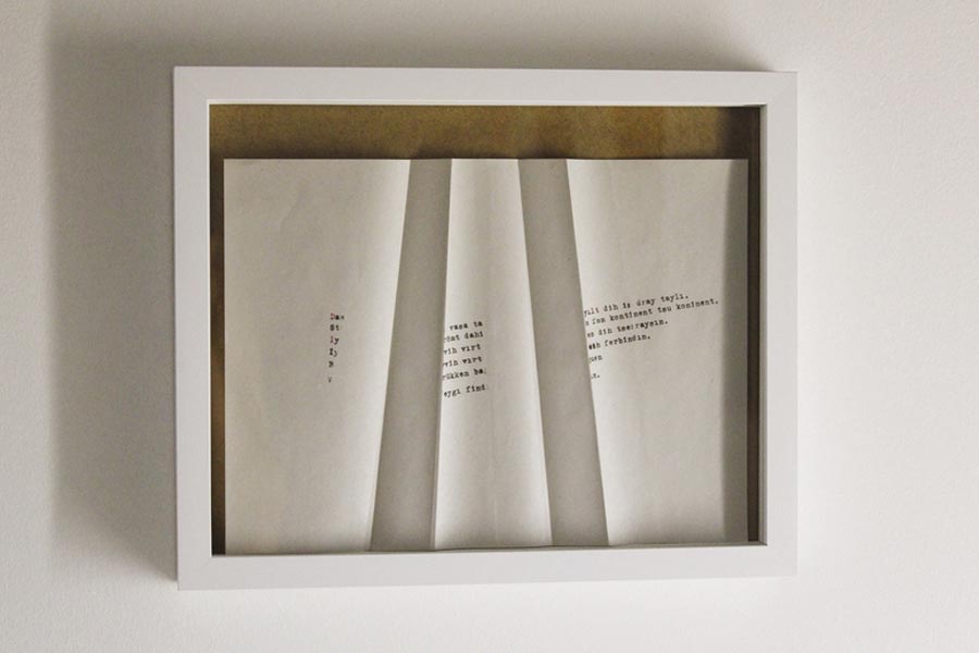 Denise Winter - Schreibmaschinenzeichnung 2013_01, 2013.Papier, Tinte, 20 x 30 cm