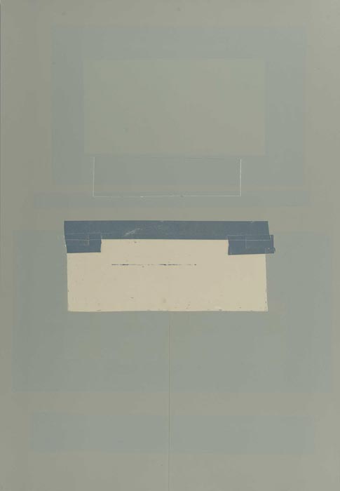 Astrid Schindler - kein Titel, 2013. Siebdruck/ Collage, 40 x 50 cm